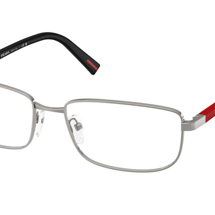 Prada Linea Rossa PS50SV Pillow Eyeglasses  5AV1O1-Gunmetal 57-145-17 - Color Map Grey