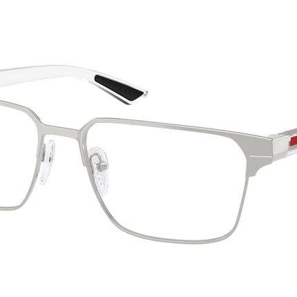 Prada Linea Rossa PS50TV Square Eyeglasses  1BC1O1-Silver 57-145-17 - Color Map Silver