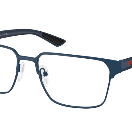 Prada Linea Rossa PS50TV Square Eyeglasses  TFY1O1-Blue Rubber 57-145-17 - Color Map Blue