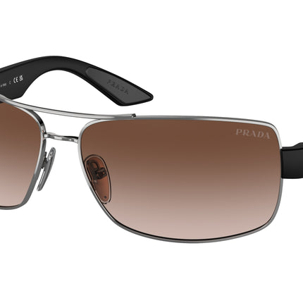 Prada Linea Rossa PS50ZS Pillow Sunglasses  5AV02P-Gunmetal 65-135-14 - Color Map Grey