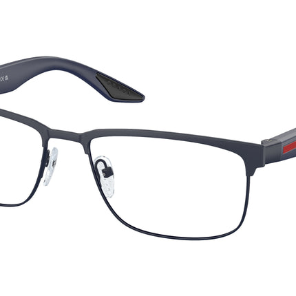 Prada Linea Rossa PS51PV Rectangle Eyeglasses  UR71O1-Blue Rubber 54-145-17 - Color Map Blue