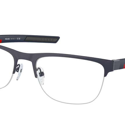 Prada Linea Rossa PS51QV Irregular Eyeglasses  MAG1O1-Matte Blue 57-145-19 - Color Map Blue
