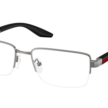 Prada Linea Rossa PS51SV Pillow Eyeglasses  7CQ1O1-Gunmetal 56-145-18 - Color Map Grey