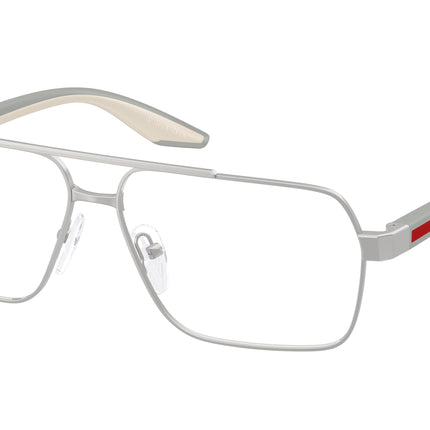 Prada Linea Rossa PS51TV Rectangle Eyeglasses  18X1O1-Matte Champagne 59-145-13 - Color Map Brown
