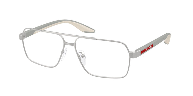 Prada Linea Rossa PS51TV Rectangle Eyeglasses  18X1O1-Matte Champagne 59-145-13 - Color Map Brown