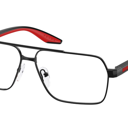 Prada Linea Rossa PS51TV Rectangle Eyeglasses  1AB1O1-Black 59-145-13 - Color Map Black