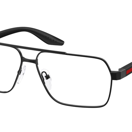 Prada Linea Rossa PS51TV Rectangle Eyeglasses  1BO1O1-Matte Black 59-145-13 - Color Map Black