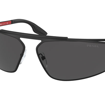 Prada Linea Rossa PS51WS Irregular Sunglasses  DG006F-Rubber Black 68-120-14 - Color Map Black