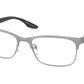 Prada Linea Rossa PS52NV Pillow Eyeglasses  DG11O1-Rubber Gunmetal 55-145-18 - Color Map Grey