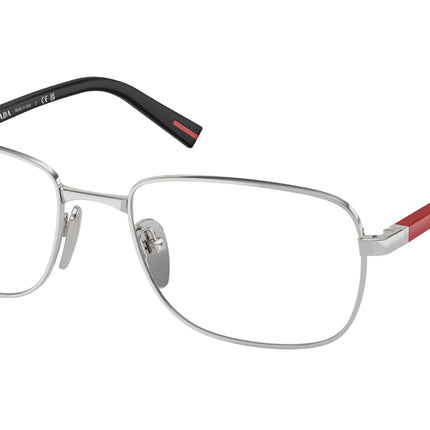 Prada Linea Rossa PS52QV Pillow Eyeglasses  1BC1O1-Silver 56-145-19 - Color Map Silver