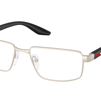Prada Linea Rossa PS52RV Rectangle Eyeglasses  18X1O1-Matte Champagne 55-145-17 - Color Map Brown