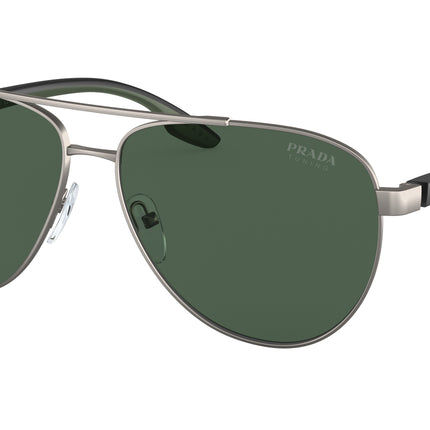 Prada Linea Rossa PS52YS Pilot Sunglasses  7CQ06U-Silver 61-145-14 - Color Map Silver