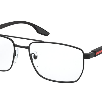 Prada Linea Rossa PS53MV Irregular Eyeglasses  1BO1O1-Matte Black 55-145-17 - Color Map Black