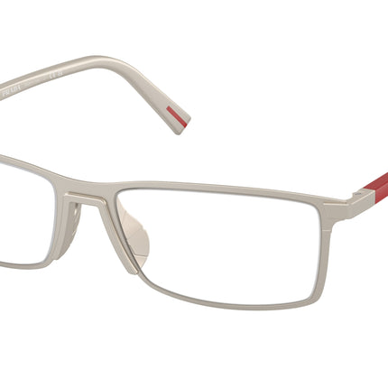 Prada Linea Rossa PS53QV Rectangle Eyeglasses  18X1O1- 55-145-17 - Color Map Brown