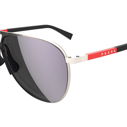 Prada Linea Rossa PS53ZS Pilot Sunglasses  18X80I-Matte Champagne 59-145-15 - Color Map Brown