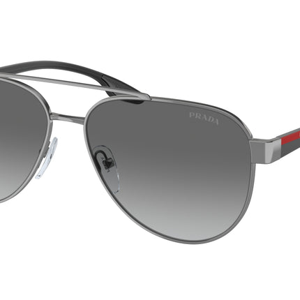 Prada Linea Rossa LIFESTYLE PS54TS Pilot Sunglasses  5AV3M1-Gunmetal 58-145-14 - Color Map Grey