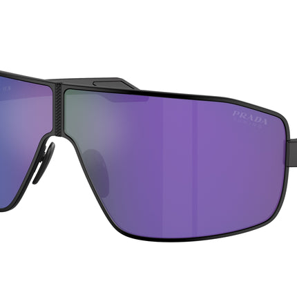 Prada Linea Rossa PS54YS Irregular Sunglasses  1BO05U-Black 74-125-3 - Color Map Black