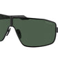 Prada Linea Rossa PS54YS Irregular Sunglasses  1BO06U-Matte Black 74-125-3 - Color Map Black