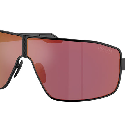 Prada Linea Rossa PS54YS Irregular Sunglasses  1BO10A-Black 74-125-3 - Color Map Black