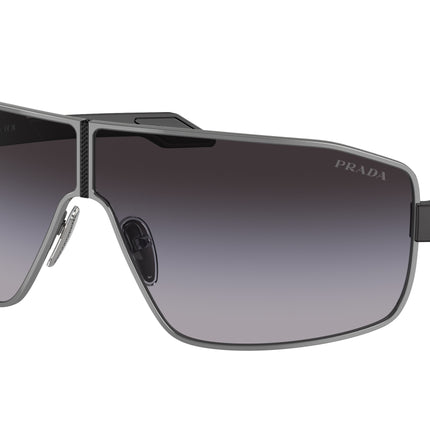 Prada Linea Rossa PS54YS Irregular Sunglasses  5AV09U-Gunmetal 74-125-3 - Color Map Grey