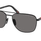 Prada Linea Rossa PS54ZS Oval Sunglasses  1BO02G-Matte Black 60-145-17 - Color Map Black