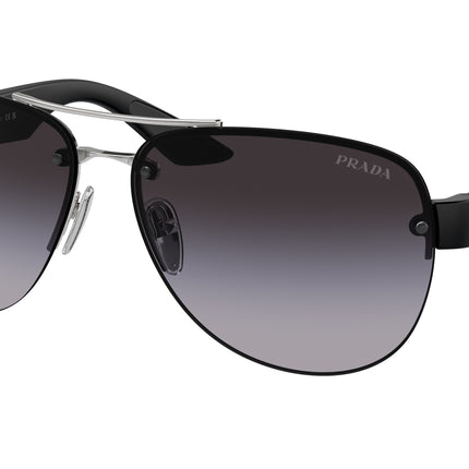 Prada Linea Rossa PS55YS Pilot Sunglasses  1BC09U-Silver 64-135-14 - Color Map Silver