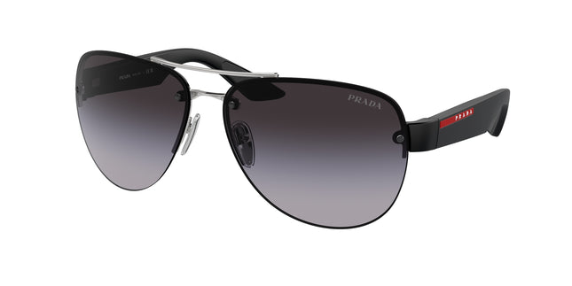 Prada Linea Rossa PS55YS Pilot Sunglasses  1BC09U-Silver 64-135-14 - Color Map Silver