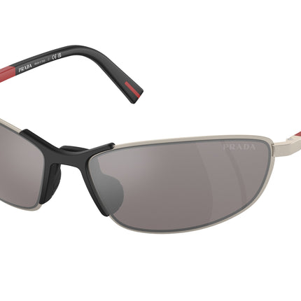 Prada Linea Rossa PS55ZS Irregular Sunglasses  18X80I-Matte Champagne 60-130-17 - Color Map Brown