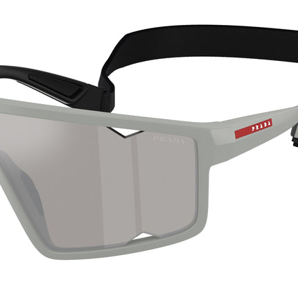 Prada Linea Rossa PSA03S Rectangle Sunglasses  13Z05A-Matte Iron Grey 0-125-141 - Color Map Grey