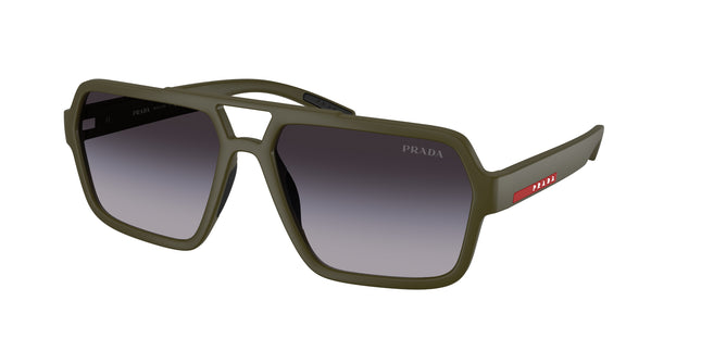 Prada Linea Rossa PSA06SF Pilot Sunglasses  15X09U-Matte Green 59-145-16 - Color Map Green
