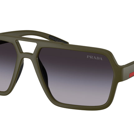 Prada Linea Rossa PSA06S Pilot Sunglasses  15X09U-Matte Green 59-145-16 - Color Map Green