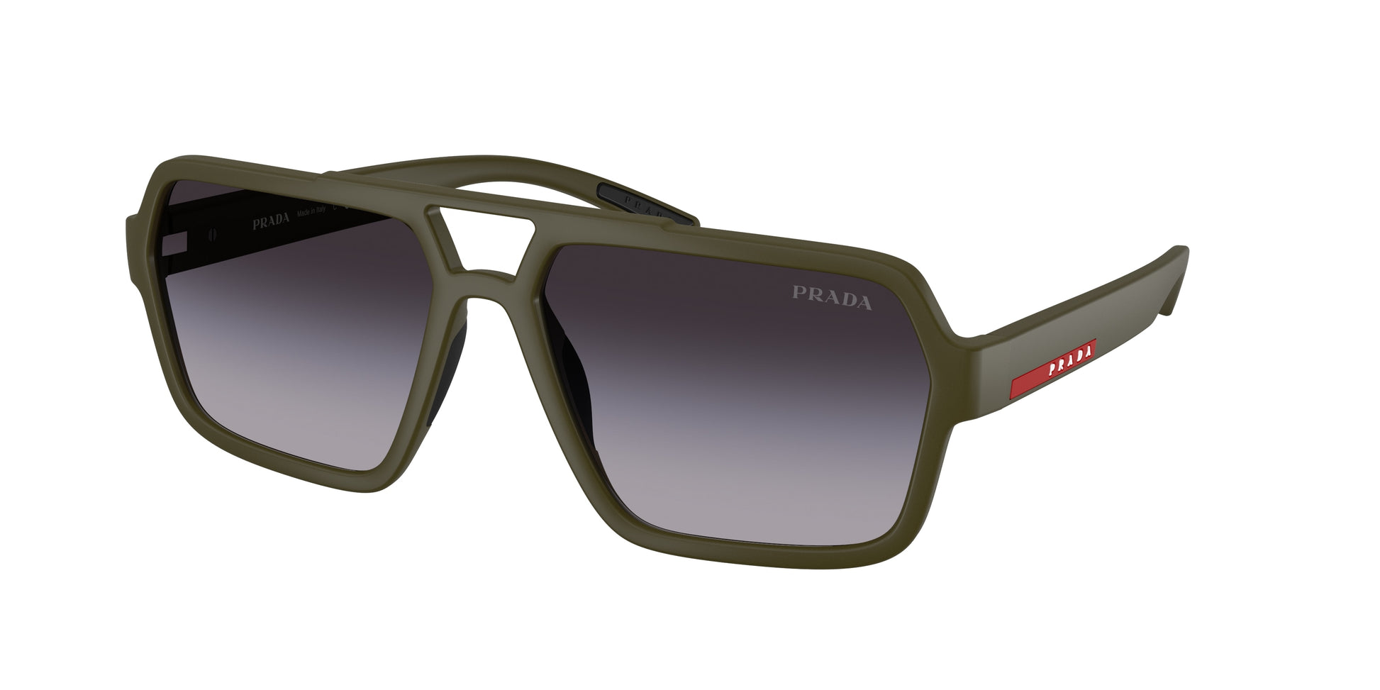 Prada Linea Rossa PSA06S Pilot Sunglasses  15X09U-Matte Green 59-145-16 - Color Map Green