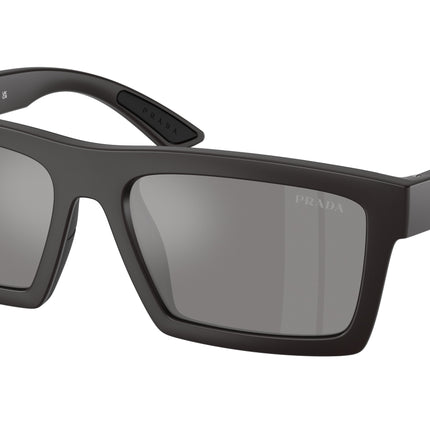 Prada Linea Rossa PSA07S Rectangle Sunglasses  18K60A-Matte Grey/Black Rubber 58-145-18 - Color Map Grey