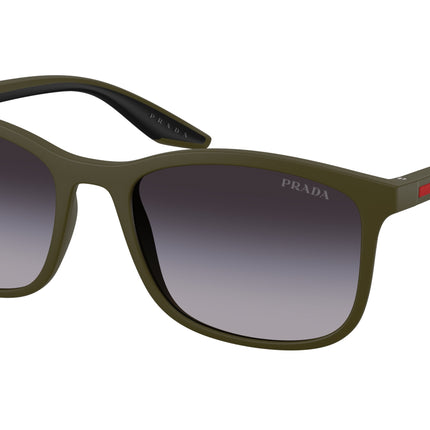 Prada Linea Rossa PSA08S Pillow Sunglasses  15X09U-Matte Green 56-145-19 - Color Map Green
