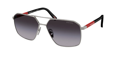 Prada Linea Rossa PSA50S Irregular Sunglasses  5AV09U-Gunmetal 60-145-14 - Color Map Grey