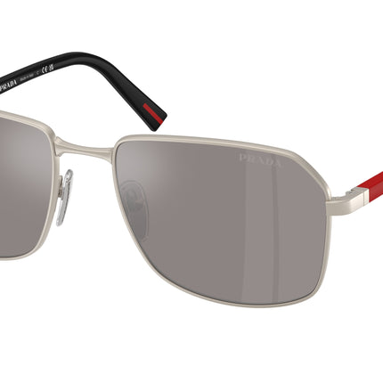 Prada Linea Rossa PSA51S Rectangle Sunglasses  18X80I-Matte Champagne 57-145-18 - Color Map Brown