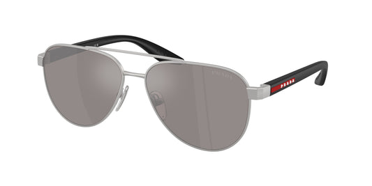 Prada Linea Rossa PSA52S Pilot Sunglasses  18X80I-Matte Grey 58-145-14 - Color Map Grey