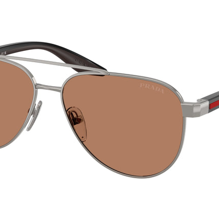 Prada Linea Rossa PSA52S Pilot Sunglasses  5AV20D-Gunmetal 58-145-14 - Color Map Grey