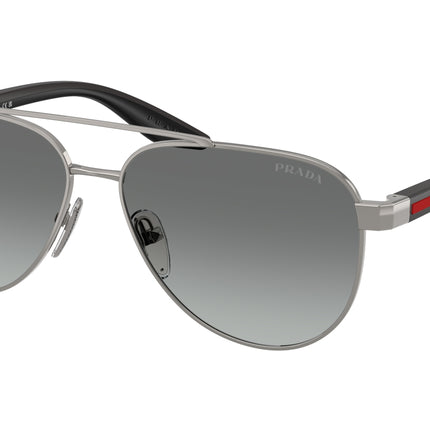 Prada Linea Rossa PSA52S Pilot Sunglasses  5AV3M1-Gunmetal 58-145-14 - Color Map Grey