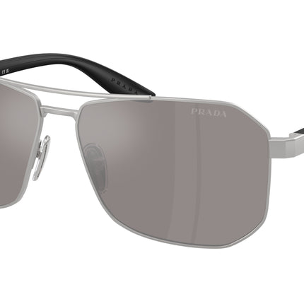 Prada Linea Rossa PSA53S Pilot Sunglasses  18X80I-Matte Champagne 62-145-14 - Color Map Brown