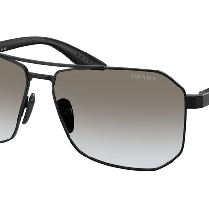 Prada Linea Rossa PSA53S Pilot Sunglasses  1BO5O0-Matte Black 62-145-14 - Color Map Black