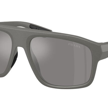 Prada Linea Rossa PSB02SF Irregular Sunglasses  16X7W1-Metal Grey 59-145-17 - Color Map Grey