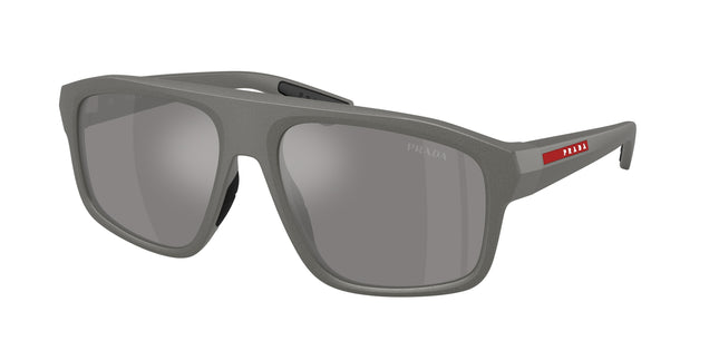 Prada Linea Rossa PSB02SF Irregular Sunglasses  16X7W1-Metal Grey 59-145-17 - Color Map Grey