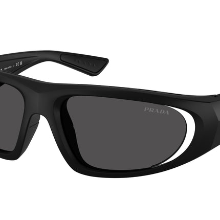 Prada Linea Rossa PSB03S Irregular Sunglasses  1BO06F-Matte Black 58-125-16 - Color Map Black