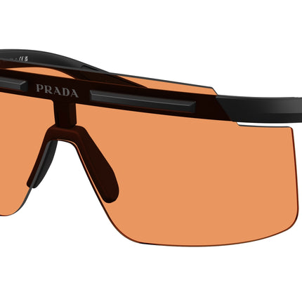 Prada Linea Rossa PSB06S Rectangle Sunglasses  1BO90U-Matte Black 0-130-140 - Color Map Black