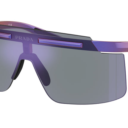 Prada Linea Rossa PSB06S Rectangle Sunglasses  26H10J-Metal Purple 0-130-140 - Color Map Violet