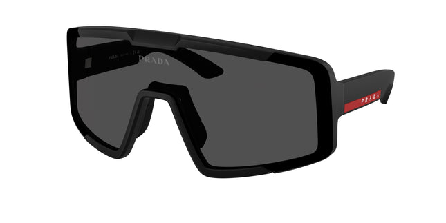 Prada Linea Rossa PSB07S Irregular Sunglasses  1BO06F-Matte Black 0-125-144 - Color Map Black