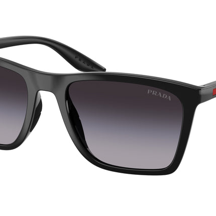 Prada Linea Rossa PSB08SF Pillow Sunglasses  1AB09U-Black 56-145-19 - Color Map Black