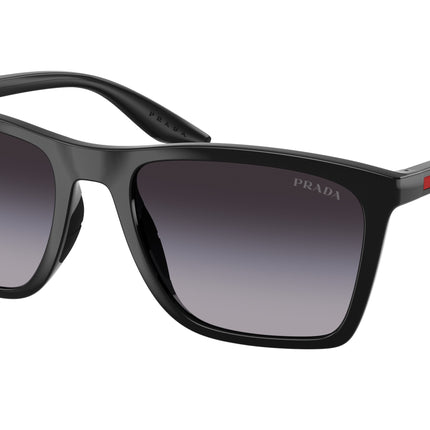 Prada Linea Rossa PSB08S Pillow Sunglasses  1AB09U-Black 56-145-19 - Color Map Black