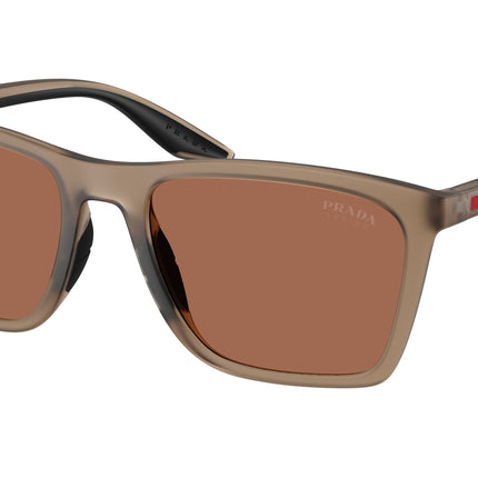 Prada Linea Rossa PSB08S Pillow Sunglasses  29F50A-Frosted Brown 56-145-19 - Color Map Brown
